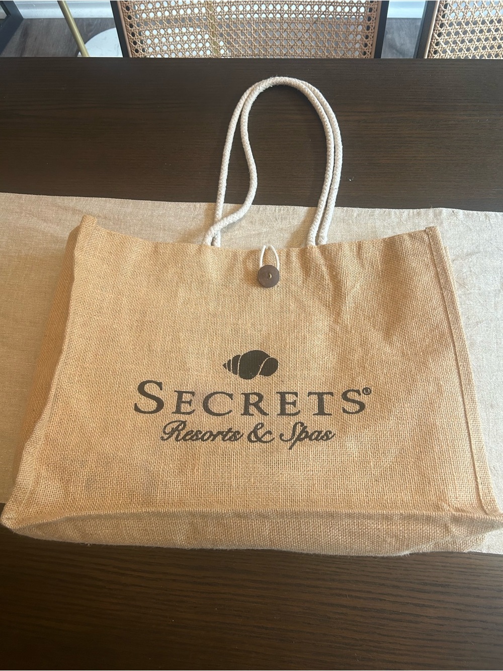 Secrets Resorts & Spas Jute Beach Tote Bag – Large
